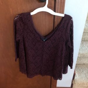 Lace 3/4 sleeve shirt